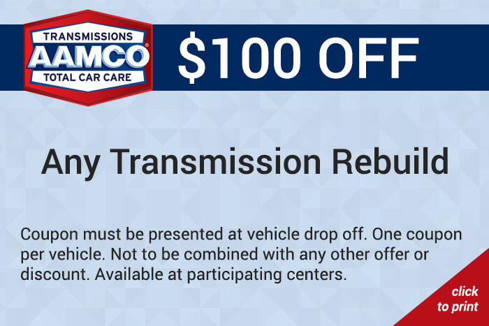 $100 off any transmission rebuild coupon